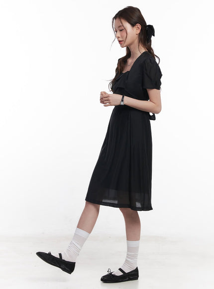 puff-sleeve-square-neck-midi-dress-cy519