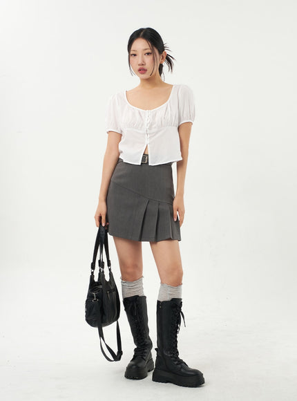 Mini Skirt With Belt CA325