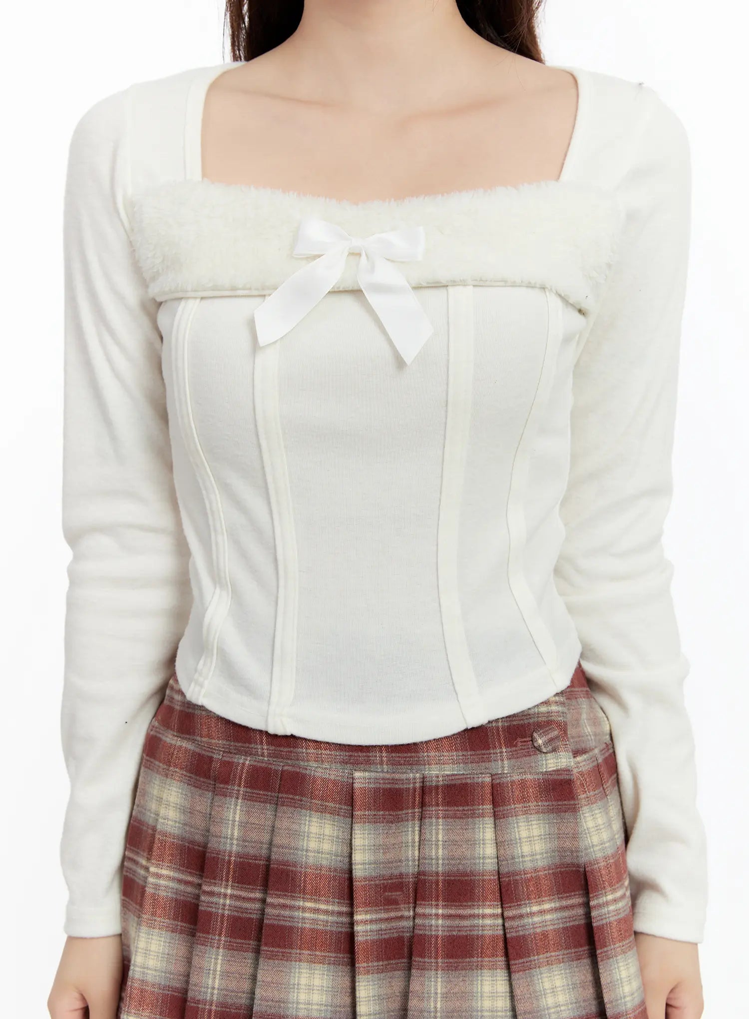 faux-fur-ribbon-long-sleeve-top-cn524