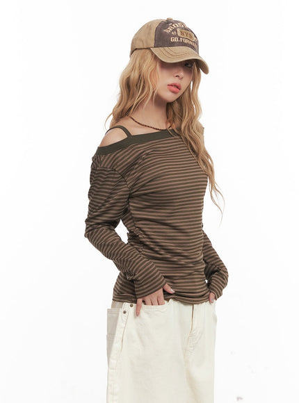 striped-long-sleeve-off-shoulder-top-cm506
