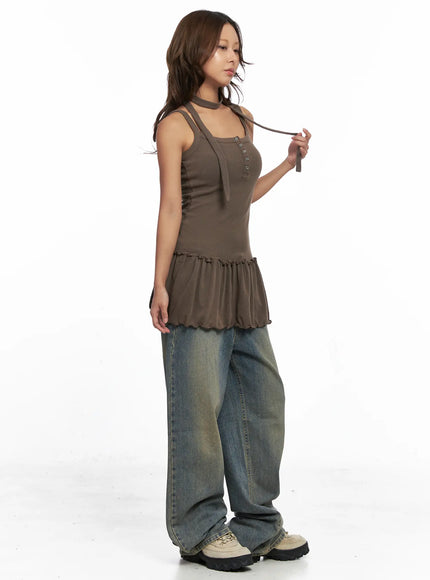 ruffled-tank-top-and-scarf-set-co513