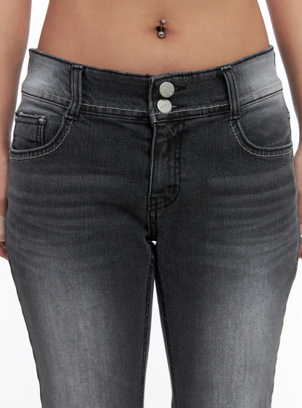 Elis Double Button Flare Jeans CS524