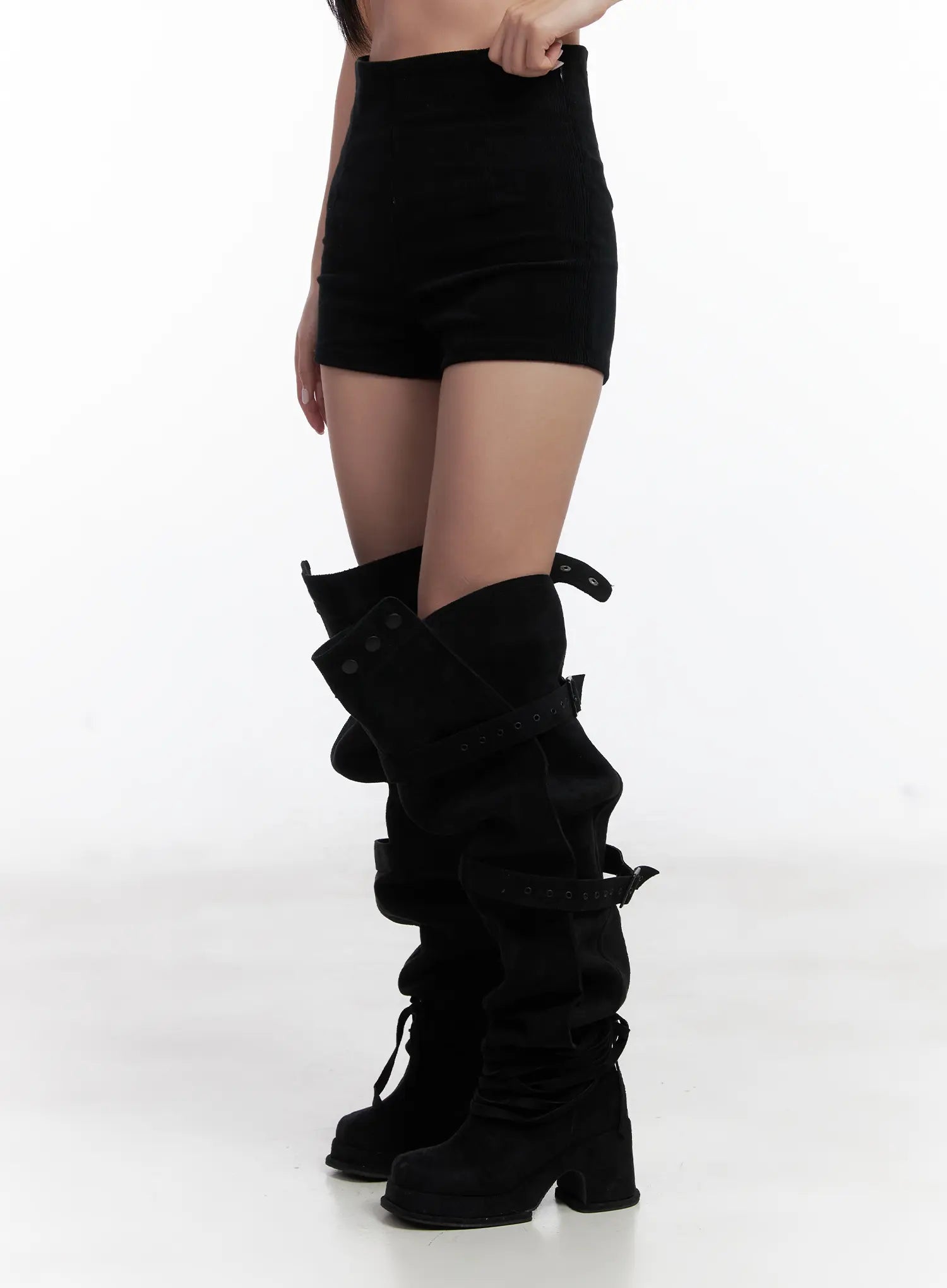 High-Waisted Corduroy Shorts CN528