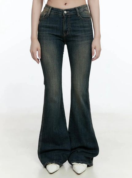 karla-vintage-logo-flare-jeans-io520 / Dark blue