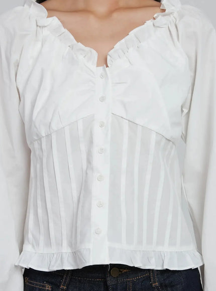 frill-button-up-blouse-id504