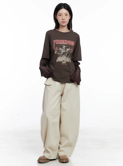 Wide-Leg Cargo Pants CS529