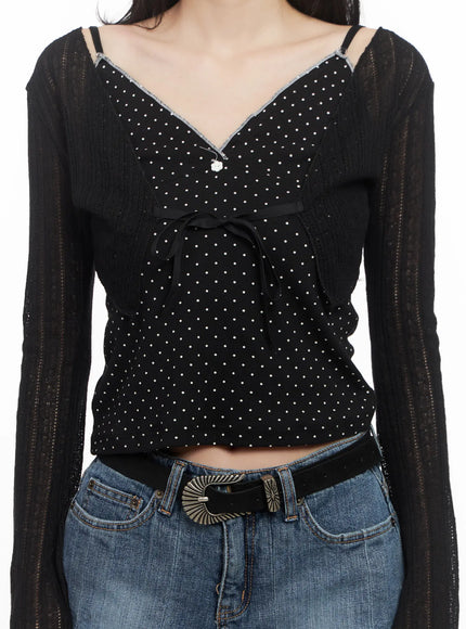 ribbon-knit-cropped-cardigan-cl501