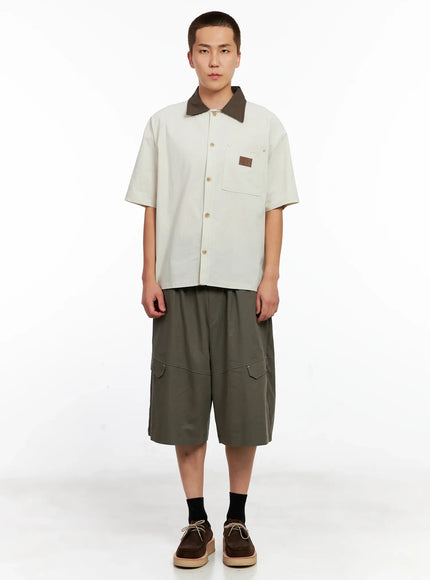 Men's Two-Tone Button-Up IG511