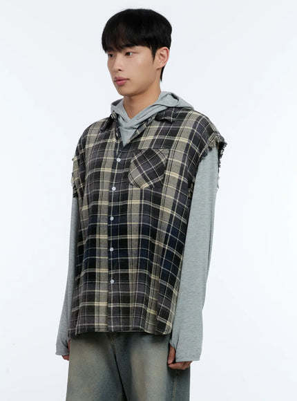 mens-distressed-plaid-shirt-vest-il517