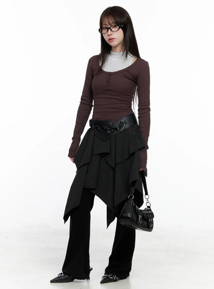 buttoned-u-neck-crop-long-sleeve-top-co521