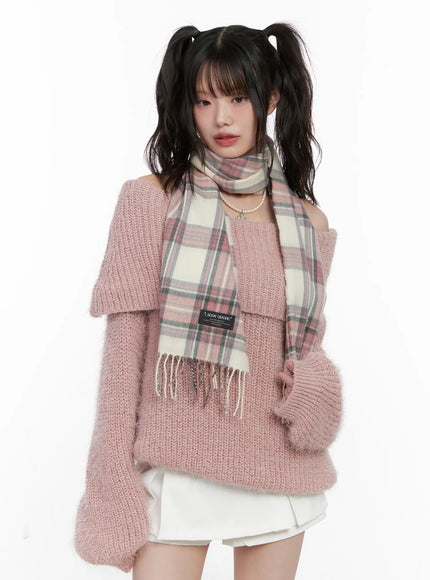 Casual Checkered Scarf CN510