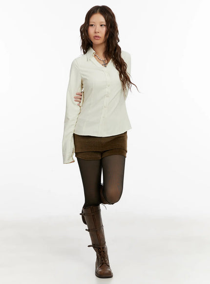 elegant-striped-v-neck-blouse-cd517