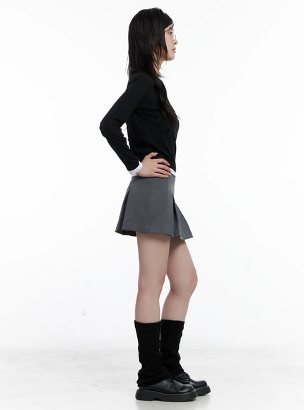 Casual Pleated Mini Skirt CS529