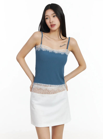 Elegant Lace Detail Cami Top IA508