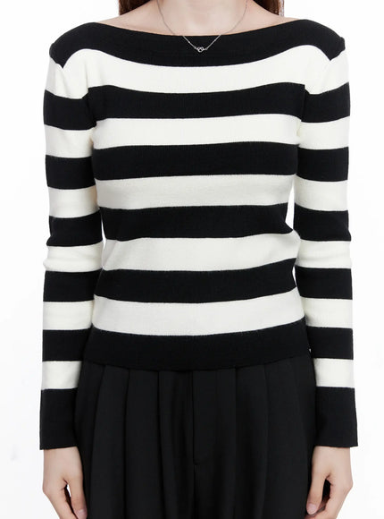 striped-boat-neck-pullover-knit-top-cg520