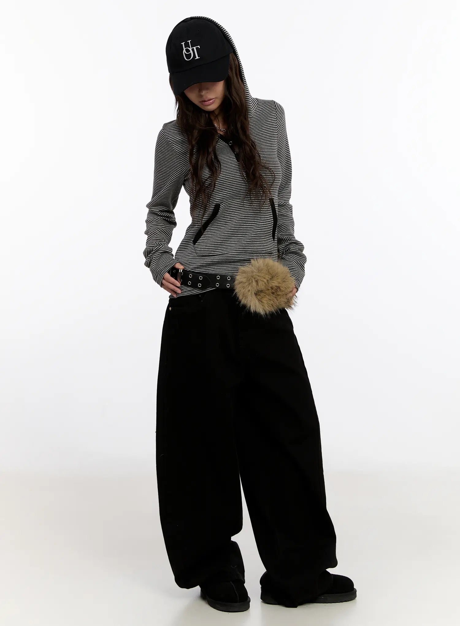 striped-button-slim-hoodie-cn527