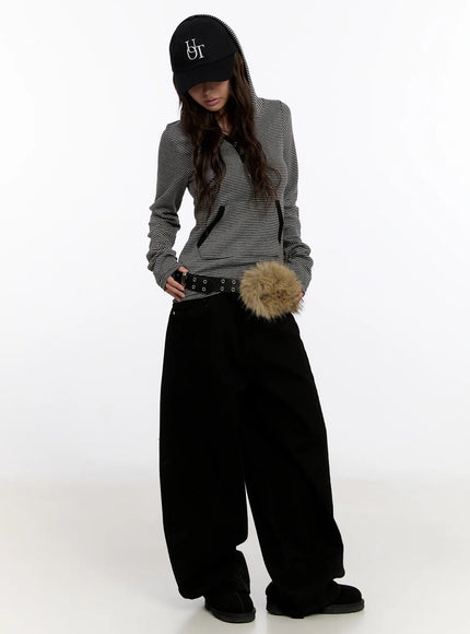 striped-button-slim-hoodie-cn527