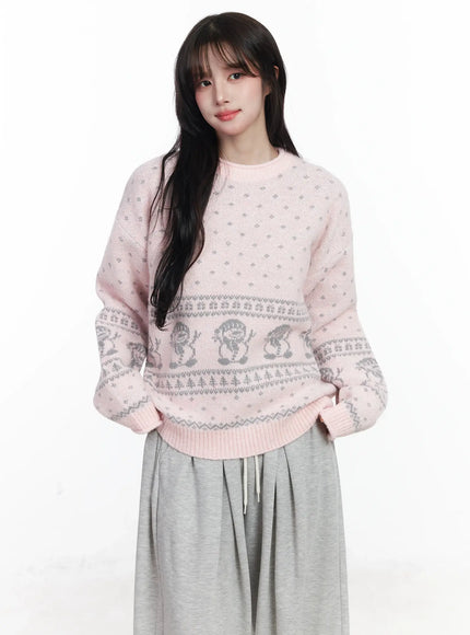 Oversized Graphic Sweater IJ529