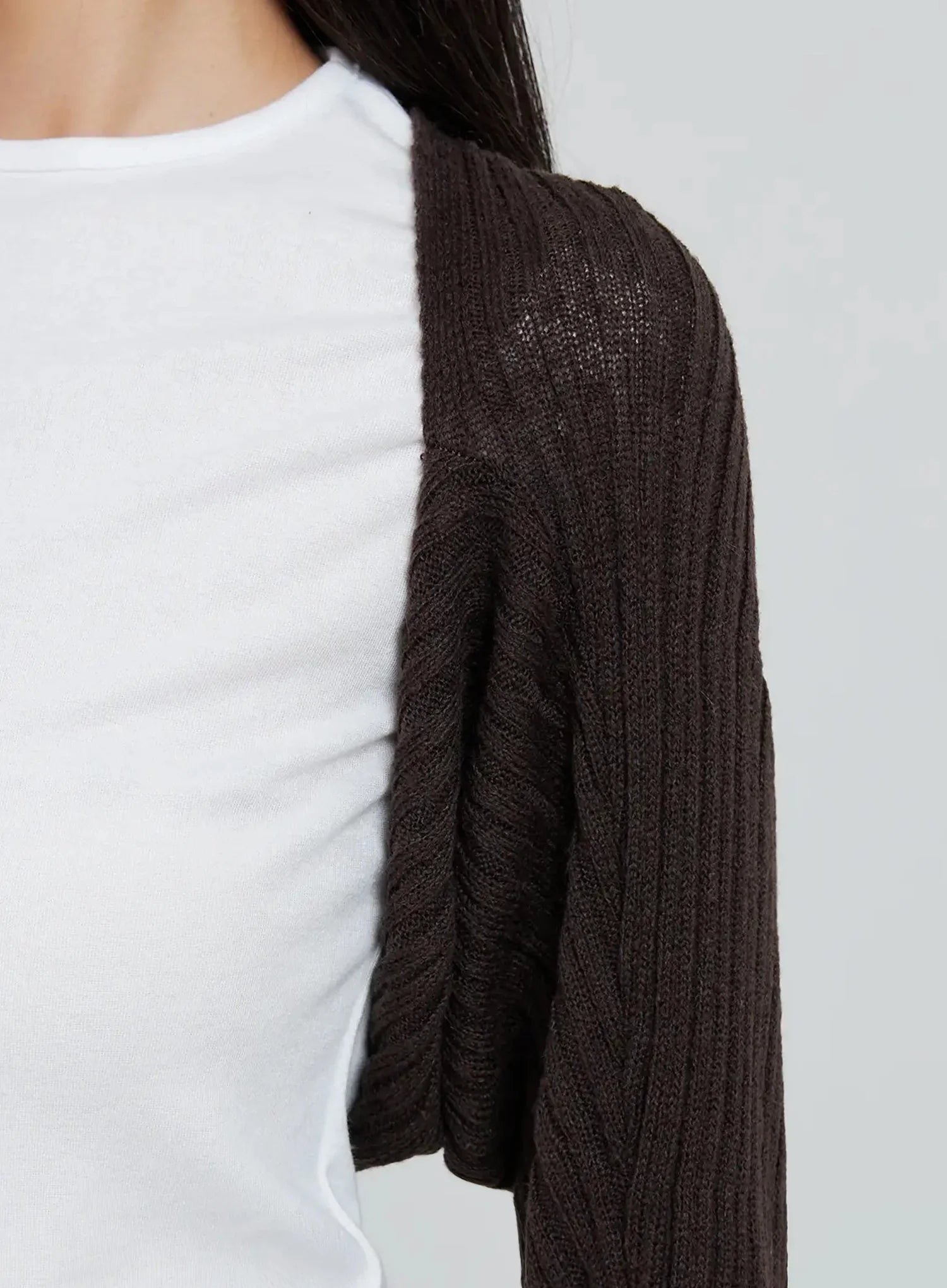 Ribbed Knit Bolero IN507