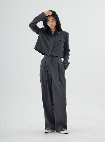 High Waist Maxi Tailored Pants ON11