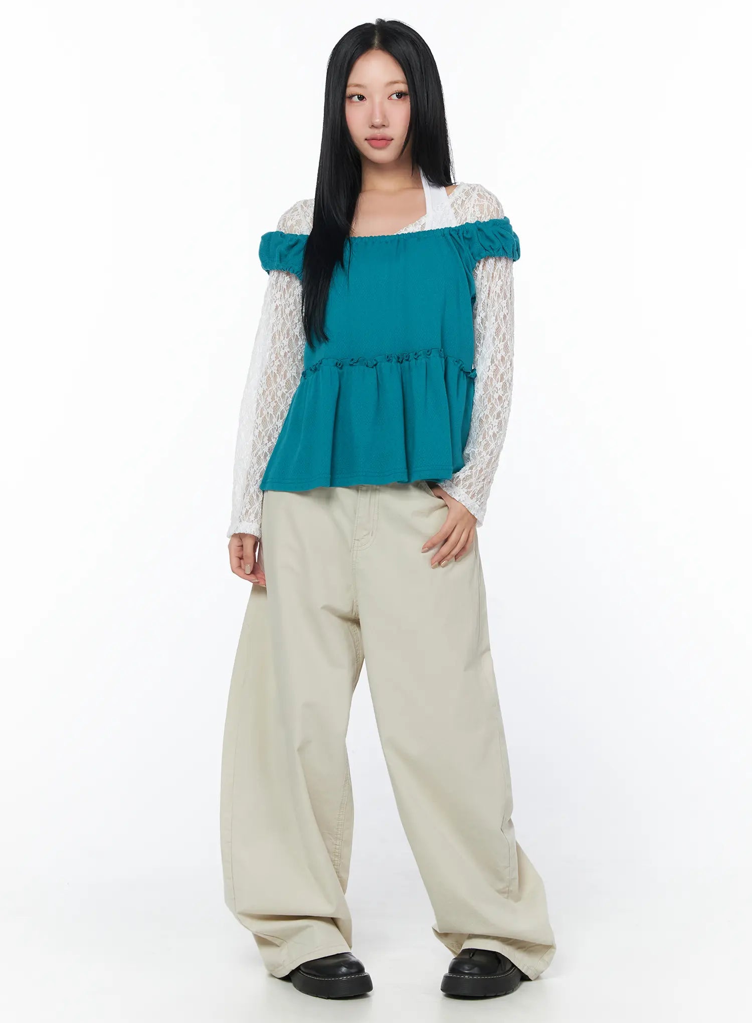 puff-sleeve-shirred-blouse-cy512