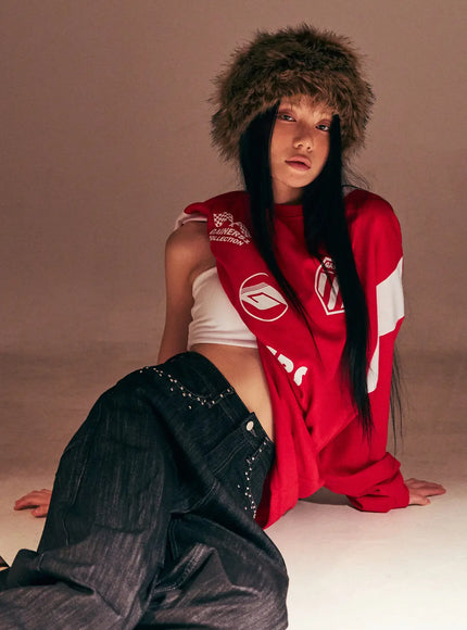 Miles Rhinestone Barrel Jeans CS509