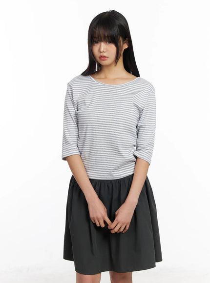 striped-three-quarter-sleeve-shirt-cf506-1