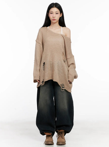 distressed-loose-knit-sweater-cg522