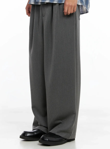 Men's Pintuck Wide-Leg Trousers IS502