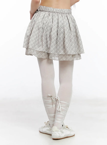 plaid-ruffle-mini-skirt-cf518