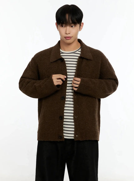 mens-simple-wool-collar-cardigan-in525