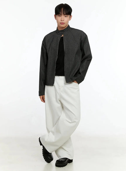 mens-striped-denim-band-collar-jacket-in525