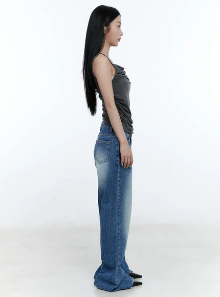 Eunbyul Wide-Leg Flare Denim Jeans CL530