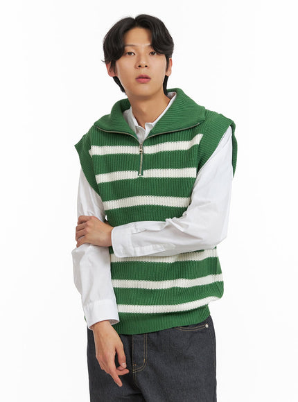 mens-half-zip-up-stripe-vest-iy424