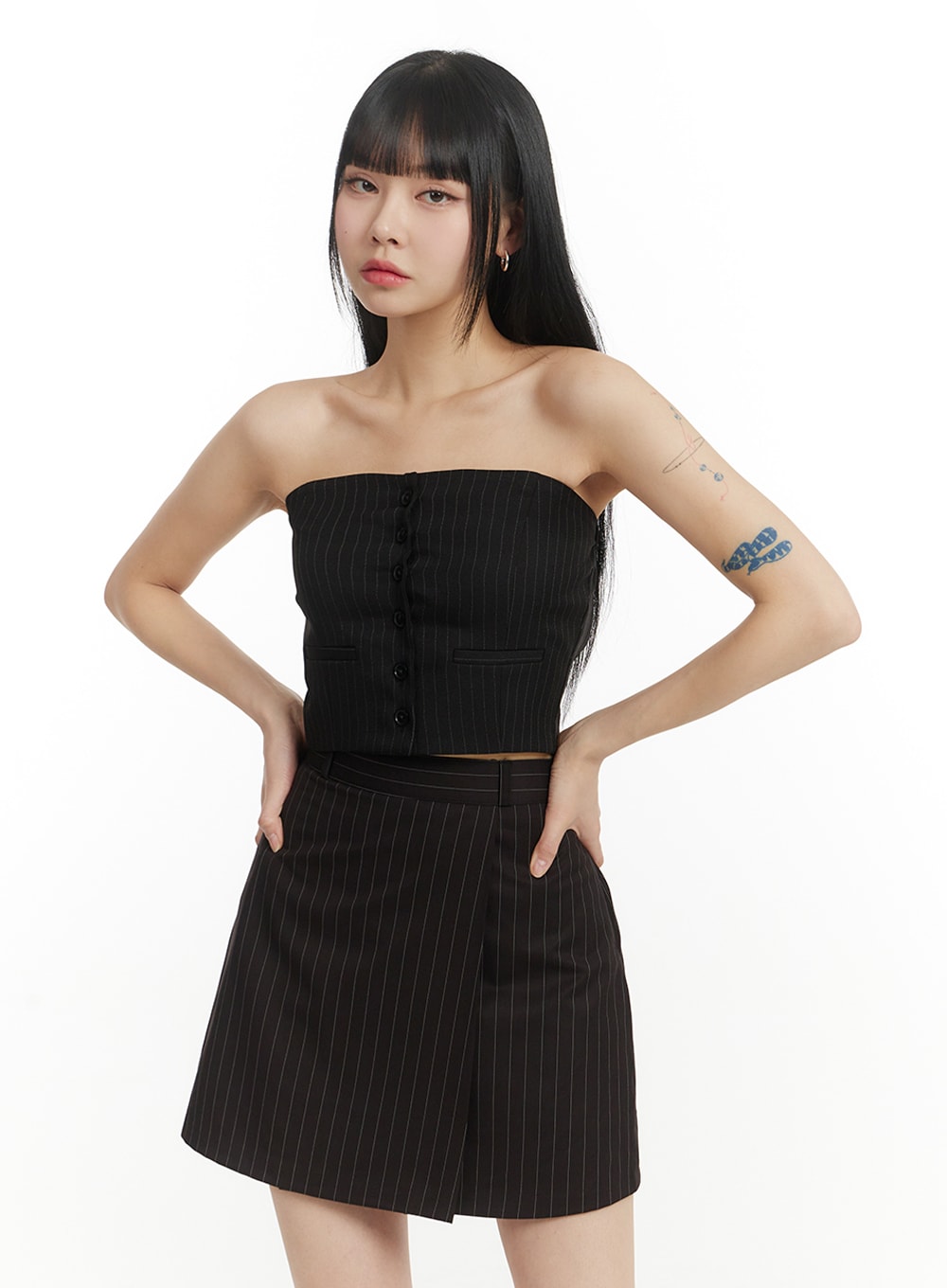 pinstripe-buttoned-tube-top-im406