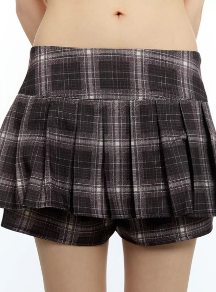 plaid-pleated-mini-skirt-iu524