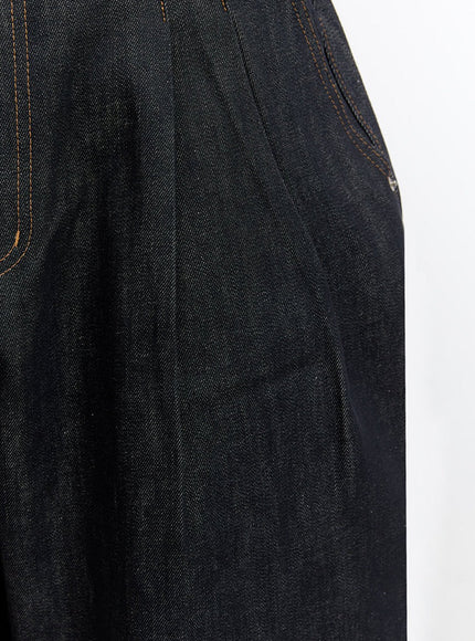 Men's Pintuck Baggy Jeans IM525