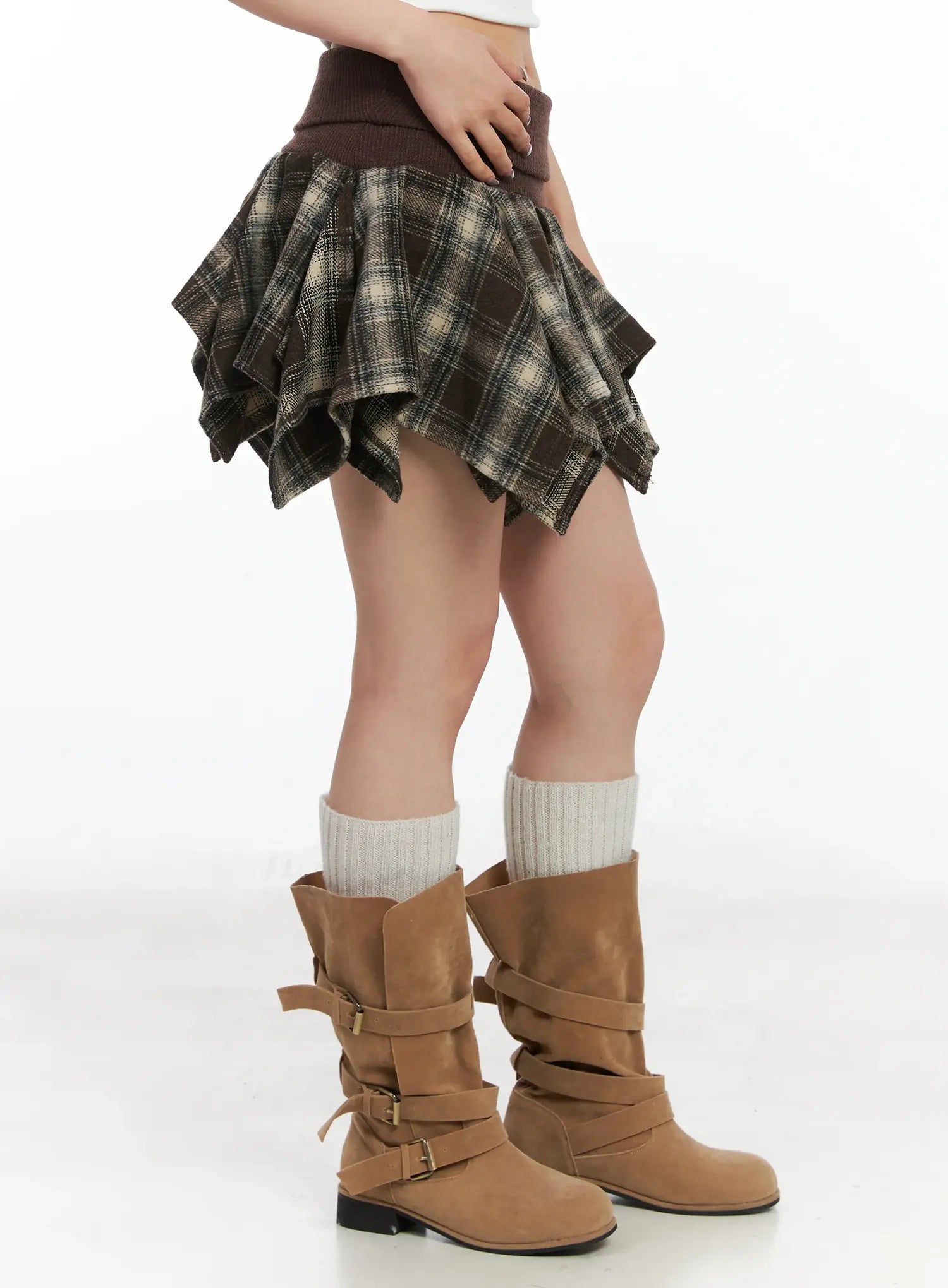 folded-plaid-mini-skirt-cn528