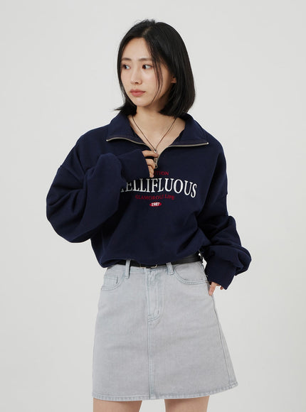 Oversized Half Zip-Up OF316