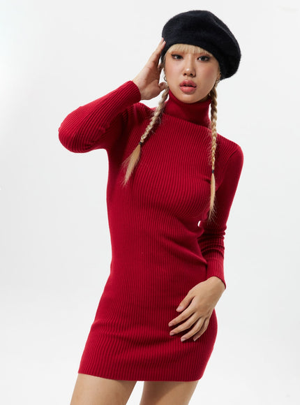 turtle-neck-mini-sweater-dress-is305