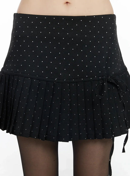 polka-dot-pleated-mini-skirt-if505
