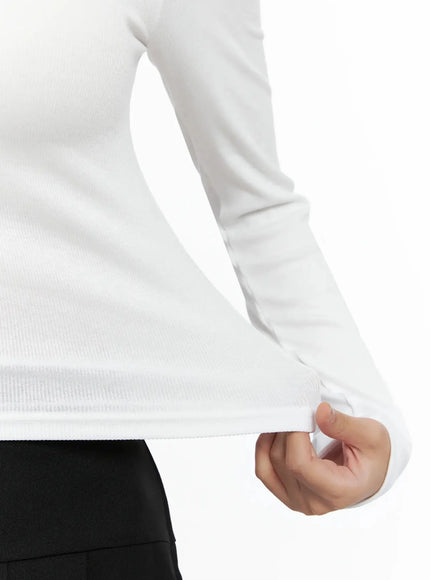 Cut-Out Ribbed Off-Shoulder Top IG527