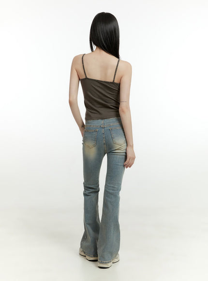 anna-double-button-bootcut-jeans-cg401