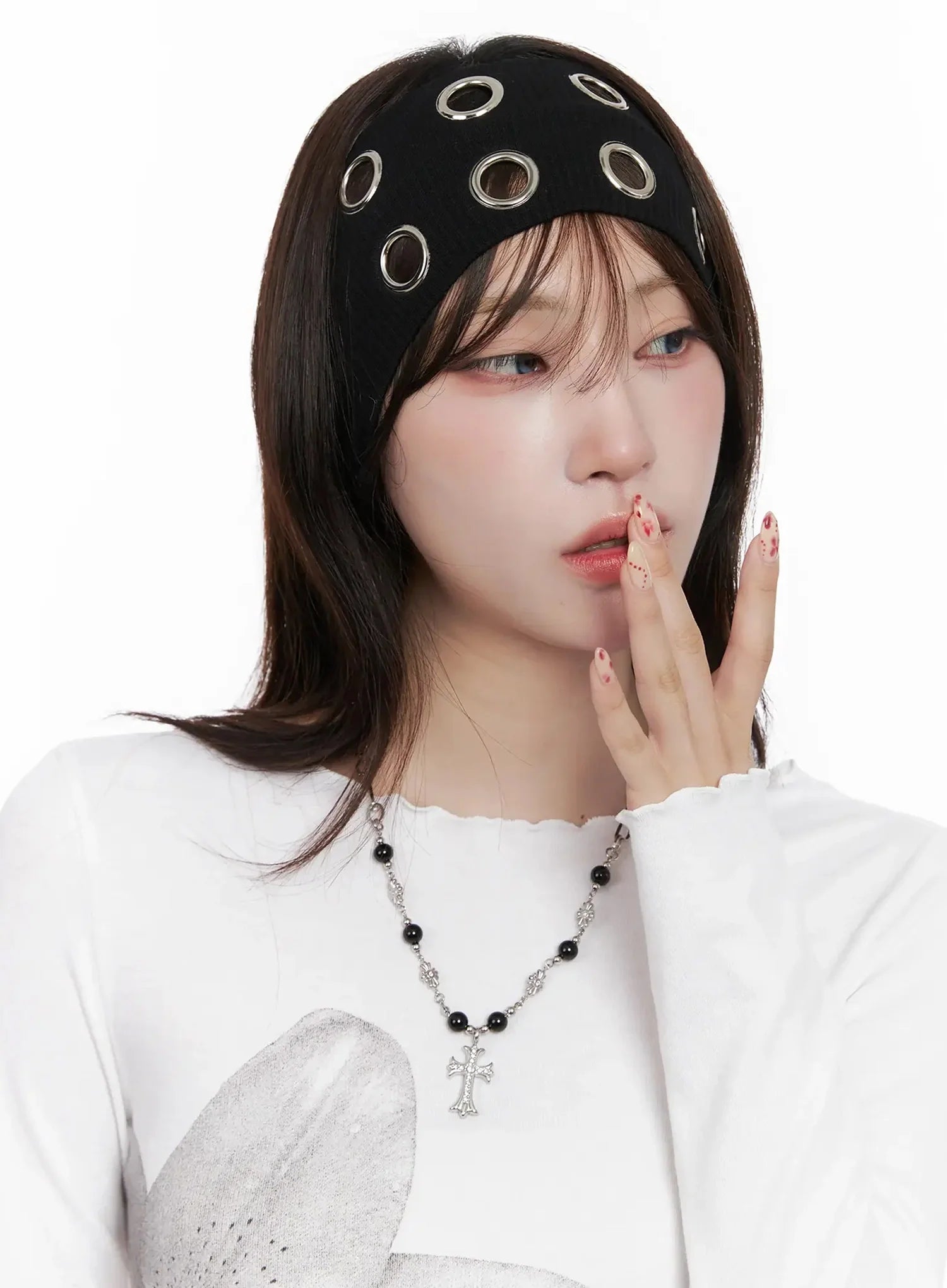 Wide Studded Hairband IN514