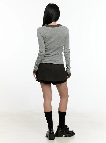 Argyle Pattern Long Sleeve Tee CN505