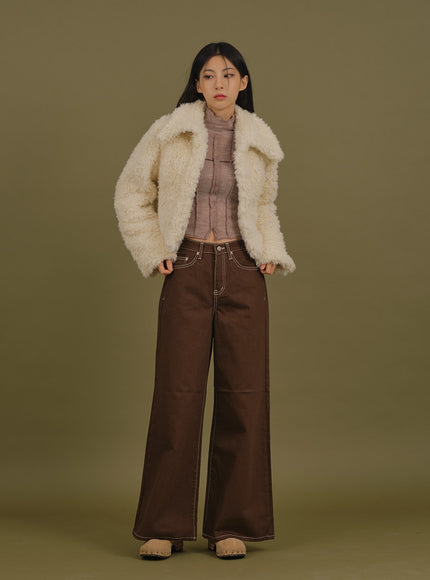 Faux Fur Cropped Jacket J6