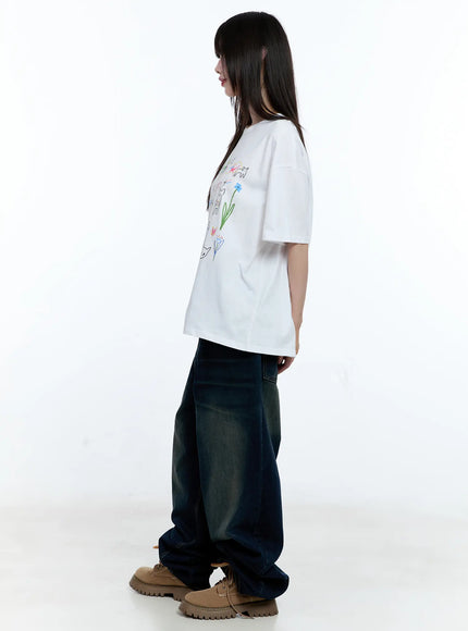 Jinnie Washed Wide-Leg Jeans CG511