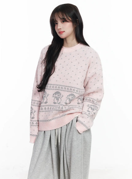 Oversized Graphic Sweater IJ529