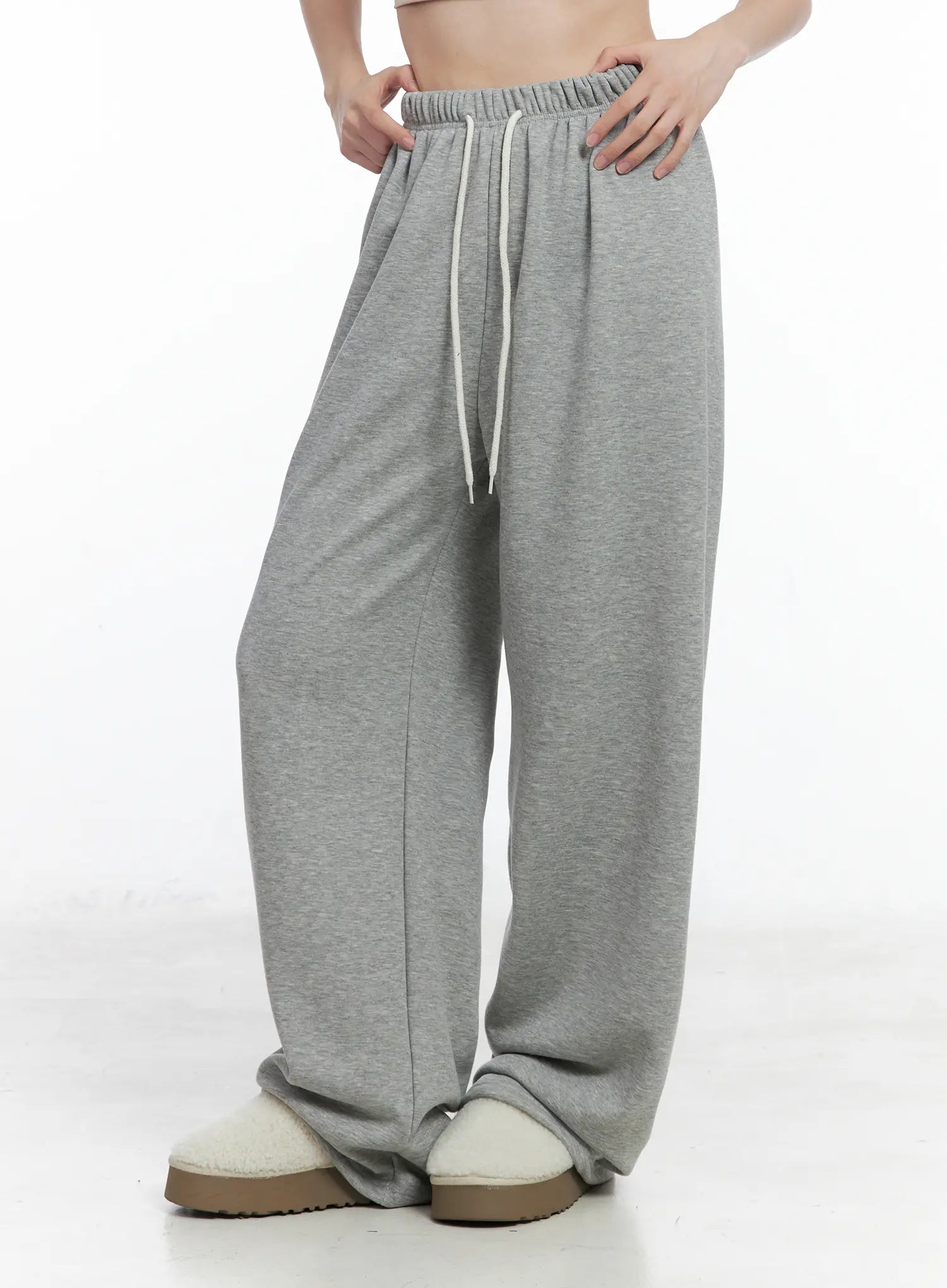 Warm Fleece Wide Sweatpants CN518