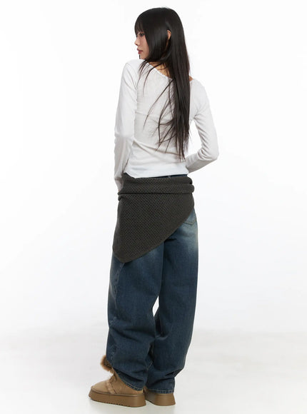 Classic U-Neck Long Sleeve Top CD518